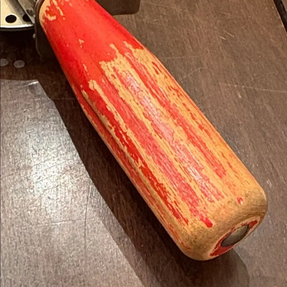 Vintage Ice Cream Scoop with Red Wood Handle